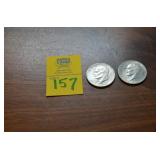 Lot of 2 Bicentennial One Dollar Coins