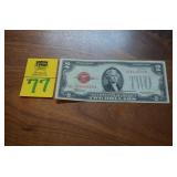 Series 1928 D Red Seal $2 Legal Tender Note
