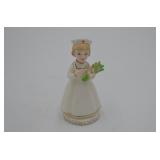 Vintage Norcrest Nurse Figurine with Flowers