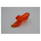 Vintage Fenton Glass Slipper Hobnail