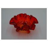 Fenton Amberina Color 3 Footed Bowl