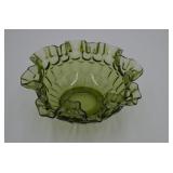 Fenton Colonial Green Thumbprint Bowl