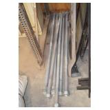 Lot of 6 Threaded Rods with Nuts 6ft Long