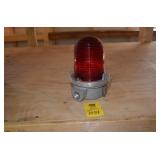 Red Glass Globe Tower Light