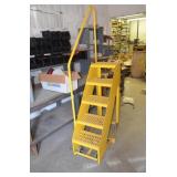 Rolling Warehouse Stairs 15' Wide 44' Top Step