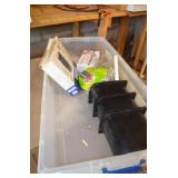 Tote with Lid of Kitchen Supplies