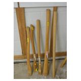 Lot of 5 Hickory Axe Handles