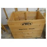 Large Wood Crate with Display Top