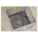Milk Crate with Victrola Records