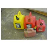 Lot of 4 Fuel Cans