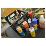 Milk Crate of Cleaning Supplies