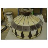 Leaded Glass Hanging Lamp 20' Across **