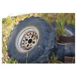Lot of 2 ATV Wheels - Tires are bad