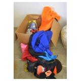 Box Lot  Aprons, Helmet, Winter Wear