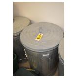 Galvanized Trash Can with 50lb Bag of Grass Seed