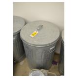 Galvanized Trash Can & Contents (grass seed)