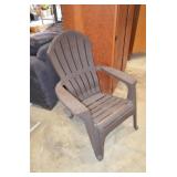 Brown Plastic High Back Porch Chair