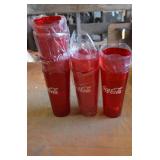 Lot of 6 Vintage 7' Plastic Coke Cups