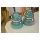 Lot of 2 Glass Insulators