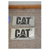 2 Metal CAT License Plates