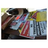 Large Box of Signs