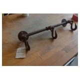 Rustic 3 Hook Coat Rack
