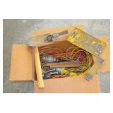 Box of Extension Cords & Trouble Lights