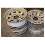 Lot of 5 16' 6 Bolt Pattern Trailer Wheels
