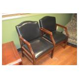 Lot of 2 Padded Guest Chairs