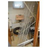 Large Lot of Rubbermaid Metal Shelving & More