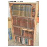 Wood Bookshelf & Contents