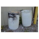2 Plastic Barrels