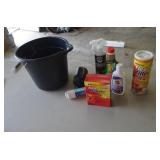 Bucket of Cleaning Supplies & Foggers