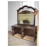 Dresser with Mirror - Missing Drawers
