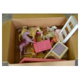 Box of Misc Barbie Items & More