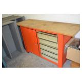 Metal Workbench - 5 Drawers & Cabinet