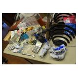 Box Lot of Misc Locks & Office Supplies