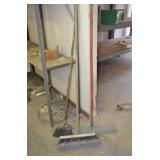 Lot of 3 Cement Brooms
