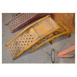 Yellow Set of Metal Car Ramps