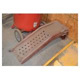 Red Set of Metal Car Ramps