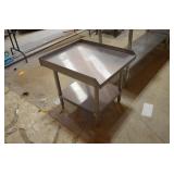 Small Stainless Commercial Table 28x24x26.5'