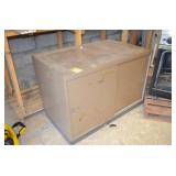Sliding 2 Door Cabinet with Shelf
