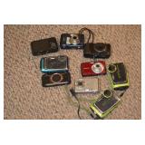 Lot of 9 Digital Cameras