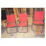 Lot of 3 Folding Lawn Chairs