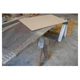 Lot Steel Grating, Diamond Plate, & Saw Horses