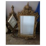 Plastic Framed Ornate Mirror 33Hx18"W, Plastic