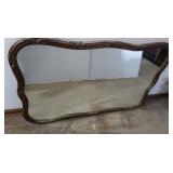 Vintage Wood Framed Mirror 50Wx32"H
