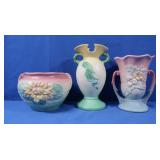 3 Vintage Hull Art Pottery Pieces