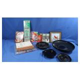 Music Box Mirror, Vintage Ashtrays, Fruit Bowl &