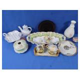 Vintage Noritake Candle Dish, China Cream & Sugar